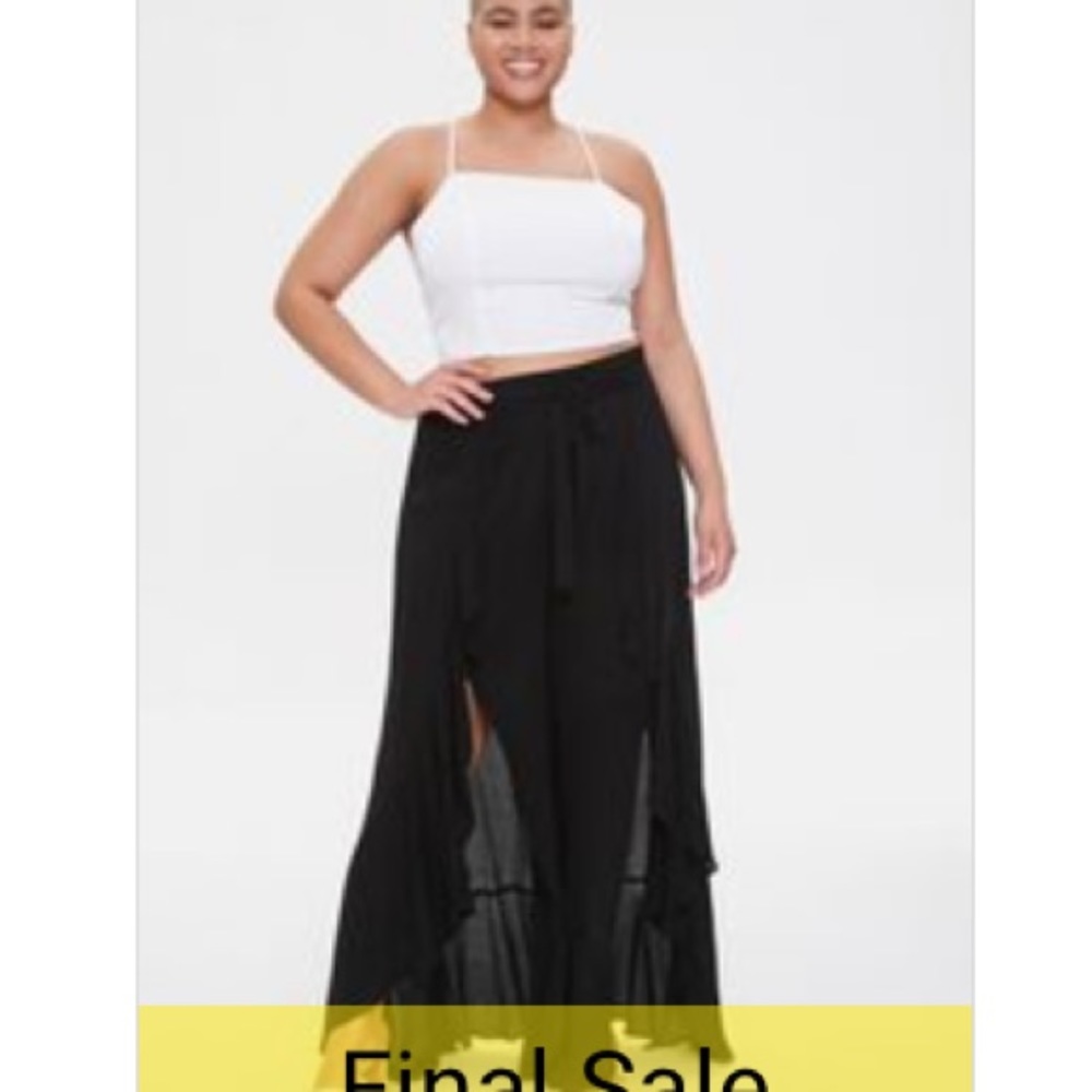 Forever 21+ Split Front Crinkle Pants